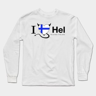 I love Hel Helsinki devil Long Sleeve T-Shirt